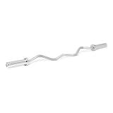 Amazon Basics Barra Olímpica Curvada de 5,1cm, 119,4cm, Cromada