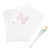 Papel Vegetal A4 (30cm*21cm) - 50 Hojas de 110g/m², Transparente Imprimible, Cebolla, Blanco, Calco Versátil