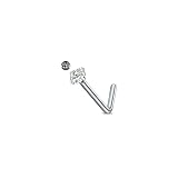 AceFun Piercing nariz titanio para mujeres los hombres de 2mm diamante forma 1 pieza G23 acero titanio Piercing nariz Piercing Stud Nostril Piercing Joyería con circonio cúbico