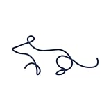 Tattwo.me - Tatuaje temporal para adultos y niños, 2 semanas, resistente al agua - mouse da disegno lineare - Tinta vegana - Certificado cosmético UE - (5X5 P0613).