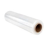 RAYLU PAPER - Film para Embalaje Industrial y para Paletizar, Rollo de Papel Film Resistente de Plástico con Alta Elasticidad para Mudanzas y Envíos (Transparente, 1 unidad ECO)