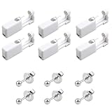 REQAG 6 Paquetes Pistolas Desechables para Piercing de Oreja Blanco Kit de Pistolas de Perforación sin Dolor Portátil Juego de Herramientas de Pistola de Perforación para Niñas, Mujeres, Hombres