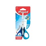 Tijeras Escolares para Niños Maped, Sensoft 13 cm Diseño Ergonómico para Agarre Fácil, Aros Suaves y Seguros Cuchillas de Acero Inoxidable Modelos Surtidos Ideal para Manualidades y Uso Escolar