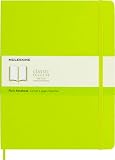 Moleskine - Cuaderno Clásico con Hojas en Blanco, Tapa Blanda y Cierre con Goma Elástica, Tamaño XL 19 x 25 cm, Color Verde Limón, 192 páginas
