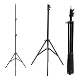 Maclean Trípode regulable para luz de aro 12', 62–190cm, negro