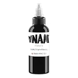 DLDN01 Tinta de tatuaje negra - Última coloración tribal permanente Body Maquillaje Super Negro (60 ml)