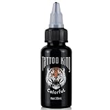 Tinta Tatuaje 1oz(30ml), Profesional Negra Puro Tattoo Ink Black, Tinta para Tatuaje para Artistas y Principiantes