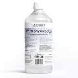 NaCl 0,9% 1L Suero fisiológico – Solución salina fisiológica isotónica, para lavado nasal bebé y adulto, limpieza de nariz y heridas para irrigador nasal -Suero fisiológico 1L en botella AXYNOV