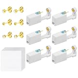Aucuu 6 Pistolas Desechables para Perforar Orejas, Desechables Herramienta Autoperforante Indolora con Pendientes de Acero Inoxidable, Seguro y Estéril, para Niñas, Mujeres y Hombres