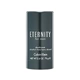 CALVIN KLEIN ETERNITY Desodorante en barra para hombres | Con fragancia de mandarina, salvia y lavanda | Larga durarción | 75ml