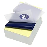 flintronic 50pc Papel Transfer Tattoo, A4 Papel Hectografico Tattoo Transfer, Papel de Transferencia Tatuaje Stencil,Papel de Tatuaje para Plantilla de Tatuaje,Papel Calco de Carbón Plantilla Tatuaje
