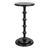 Creative Co-op Ergo - Mesa Auxiliar de cóctel con Pedestal, Color Negro