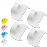 Set de 4 Medidores de Costura con Guía de Dedo Herramienta de Costura Manual para Puntadas Uniformes Regla de Costura de Plástico de con Diseño Ergonómico para Pulgar Accesorio para Costura a 4 mm