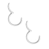 Body CAC 2 Piezas-0.8mm×6mm Mini Mujer Acero Quirúrgico Bisagras Nariz Anillos Oreja Acero Inoxidable Helix Piercing Cartílago Tragus Pendientes