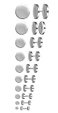 Feilok 10/30 pares de pendientes de acero inoxidable para hombre, pendientes de aro para mujer, túneles, dilatadores falsos, pendientes de dilatación falsa, pendientes piercing, juego de pendientes de