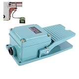Tissting Interruptor de Pedal, AC 250V 15A 1NO 1NC Suelo Antideslizante