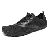 SAGUARO Hombre Barefoot Zapatillas Minimalistas Mujer Antideslizante Zapatos Barefoot para Zero Drop Soles Vantablack,Gr.41