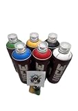 PROGAL COLORS Miami Vice - Lote de 6 Botes de Spray para Graffiti de 400 ml Alta Presión + 3 Boquillas