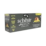 Schesir After Dark, Variety Pack, en Mousse, Alimento Húmedo Completo para Gatos, en Lata, Sin Cereales, Alto en Proteínas, Rico en Hidratación, 12 x 80g