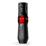 EZ P3 Pro - Máquina de tatuaje de 6 tiempos 2.0, 2.4, 2.8, 3.3, 3.7, 4.2 mm con pantalla digital OLED de 1600 mAh, suministro de tatuaje (rojo mate)