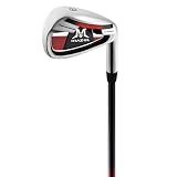 MAZEL WM-X3 Golf Single Iron Club 1,2,3, 4,5,6,7,8,9, P, S, eje de acero inoxidable premium, cara fresada CNC para más giro (eje de grafito rojo, 9 Iron Flex Regular)