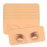 CHSEEO Práctica de Tatuajes Cejas Ojos Piel, 10 Piezas 3D de Silicona Ceja Falsa Ojos Piel 16 * 7 cm, Delineador de Ojos para Tatuajes Cejas Suministros para Principiantes y Tatuadores Experimentados