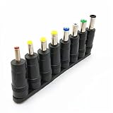 WANGCL Adaptador de Conector de Barril 8 en 1, Conector Universal de Conjunto de Puntas de CC, Accesorios de Enchufe para Cargador Enchufe de Fuente de alimentación
