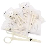 TONBAO 25 unidades de piercing desechable Forceps Clamp Slotted Navel Forceps Round Open Piercing Plier Tattoo Piercing Herramientas Piercing Supplies