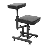 ARBGO Silla multifunción con reposabrazos, silla de tatuaje ajustable, silla de tatuaje con ruedas para casas, salones de belleza, salones de uñas, centros comerciales (negro)