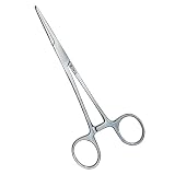 MJW Profesional Recto Pinzas Pesca Hemostáticas Acero Inoxidable Usado como Pinzas para Tirar del Pelo de Orejas de Perro y Fórceps de Bloqueo para el Cuidado de Mascotas- Removedor de Anzuelos
