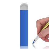 ATOMUS 50 agujas de microblading 18U desechables para tatuar cejas, microblading Pen agujas de maquillaje permanente (18 pines)