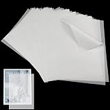 Suofuolef - Papel transparente (100 unidades, A4, 210 x 297 mm, para bocetos, pausas, embalajes, dibujos), Blanco