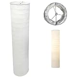 bangminda Pantalla de Papel para Lámpara de Suelo Blanca Pantalla de Papel de Repuesto para Luz Suelo Cubierta Decorativa para Lámpara de Pie para Salon Casa Oficina Fiesta