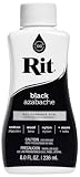 Tinte líquido de tela, de Rit, bote de 236 ml, negro, multicolor, 14.22 x 6.35 x 5.08 cm