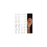 Dochais 12 Pares Pendientes Acero Quirurgico Mujer Hipoalergenicos Pendientes Piercing Oreja Plata Pendiente Aro Pequeños Set Pendiente Chapado Oro 14K Piercing Cartílago Helix Conch Tragus Juego B
