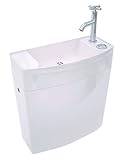 Wirquin 50720090 Combine Reservoir iseo lavabo, blanco, H.412 x L.380 mm x D.180 mm