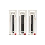 Legami - Cartucho de tinta de marcador de gel borrable, set de 9 piezas, altura de 13 cm, tinta termosensible, negro, punta de 0,7 mm (set de 3 piezas negras)