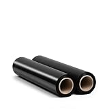 RAGO® Film Negro para Embalar 2 Piezas 150m I Rollo de Plástico 900g I 7,5 x 7,5 x 40 cm I Papel Film I Embalaje 0,9 Kg