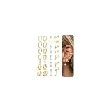 Dochais 13 Pares Pendientes Oro Plata para Mujer, 14K Chapado Oro HipoalergénicosSet de Pendientes Clip Huggie Hoop en Acero Quirúrgico 316L para Múltiples Piercings Joyería Dainty