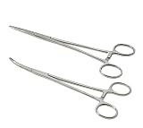 2 Piezas Pinzas de Bloqueo para Sutura Perforación, Hemostáticas Con Potente Mandíbula Serrada, Multipropósito para Bricolaje y Cuidado de Mascotas (12.5cm)