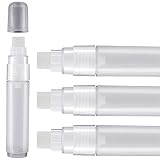 Wisyurt Pack de 4 rotuladores permanentes acrílicos vacíos de 15 mm, punta fina, vacíos, recargables