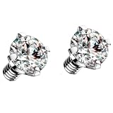 NewkeepsR 1 par-Acero 316L 4 garras Redondo Cristal transparente Zirconia Micro anclaje dérmico Superior, grado de implante Cabeza de repuesto Ø3mm