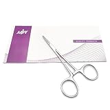 MJW Pinzas de Bloqueo hemostático de Pesca de Acero Inoxidable de 12,7 cm, alicates para desenganchar Perros, Gatos, Mascotas, Tijeras (Derecho)