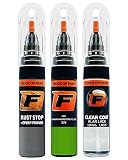 FIRANTO Kit de Pintura de Retoque Coche para Kawasaki Motorcycles 777 Lime Green, Set de Reparación de Rayones y Arañazos Incluye 15 ml Bolígrafo para Retocar Pintura Coche, Primer y Barniz
