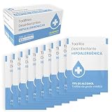 GLUCODY 50pc Toallitas Desinfectantes Con 70% de Alcohol/Toallitas Estériles En Formato Monodosis/Caja Con 50 Toallitas En Formato Monodosis/Alcohol Isopropilico
