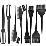 PYRUVAE 8 Piezas Pincel Tinte Pelo y Brocha Peluquería, Kit de Herramientas para Teñir el Cabello con 6 Pinceles de Tinte y 2 Paletas de Mezcla, Accesorios Profesionales para Salón y DIY (Negro)