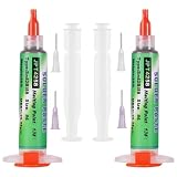 Flintronic 2*20g Tinta de Parada de Soldadura, con Empujador y Aguja, Verde
