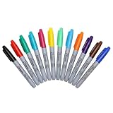 HoxzoDa 12pcs Marcadores para Tatuajes Temporales,Rotuladores Dermatológico