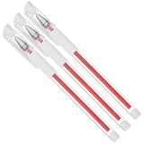 GALPADA 3 Piezas Bolígrafo Impermeable Para Tatuar La Piel Frente Calificación Del Tatuajes Ceja Profesional Permanente De Hacer Natural Rojo El Plastico