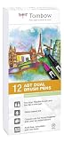 Set De 12 Rotuladores Dual Brush Colores Pastel Tombow